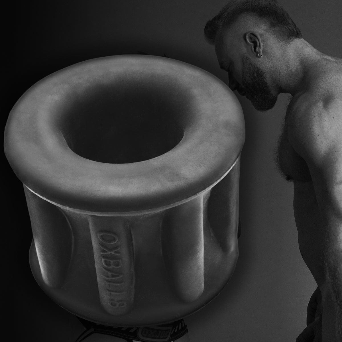 Oxballs - Baller Center Squeeze Silicone Ballstretcher Plus, Special Edition | Night Black Oxballs - For Me To Love