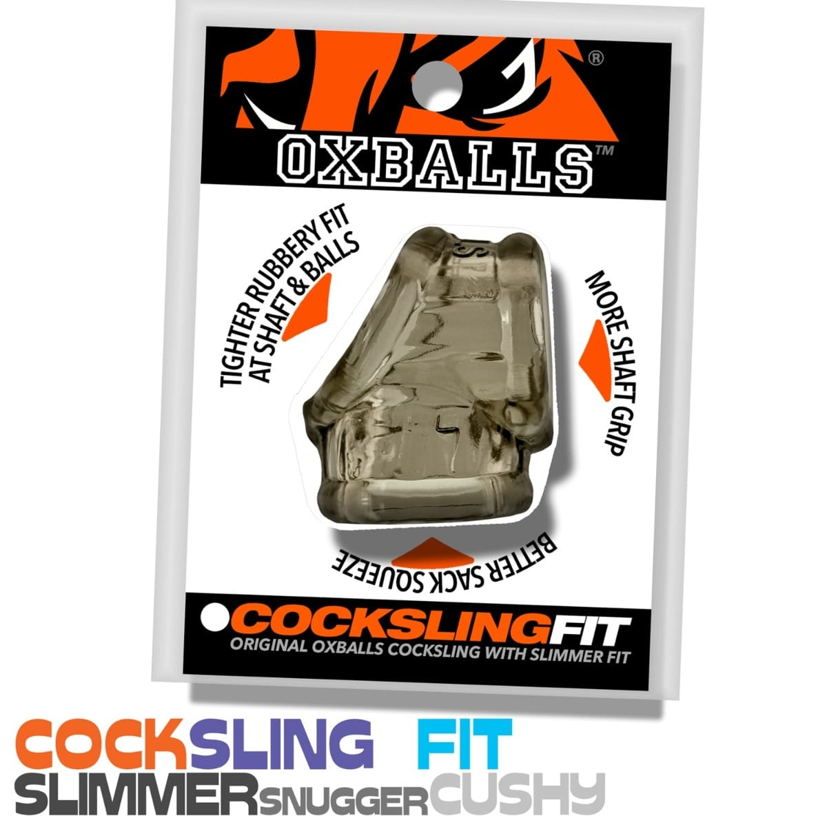 Oxballs - COCKSLING FIT Better Grip Better Squeeze Cock and Ball sling | Storm Grey Oxballs - For Me To Love