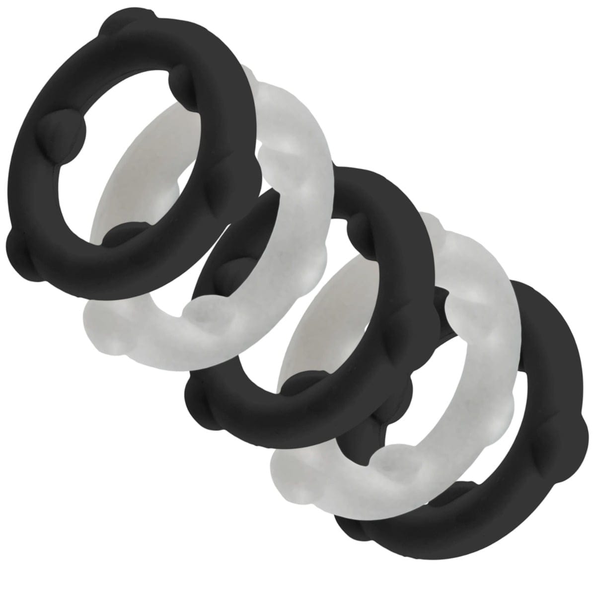 Oxballs - Gearheads Liquid Silicone Cockrings 5 pack | Black/Vapor Oxballs - For Me To Love