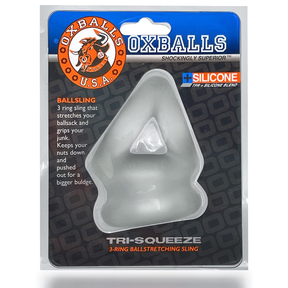 Oxballs - Tri Squeeze Cocksling & Ballstretcher Clear | Male Enhancement Oxballs - For Me To Love