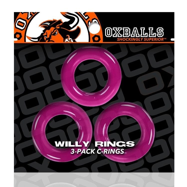 Oxballs - WILLY RINGS 3-pack cockrings | Hot Pink Oxballs - For Me To Love