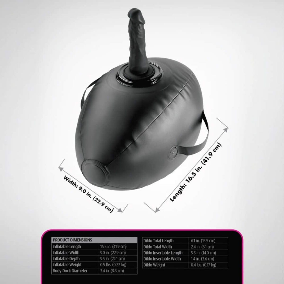 Fetish Fantasy Series - Body Dock Inflatable Love Ball For Suction Cup Sex Toys | Includes 6 inch Dildo