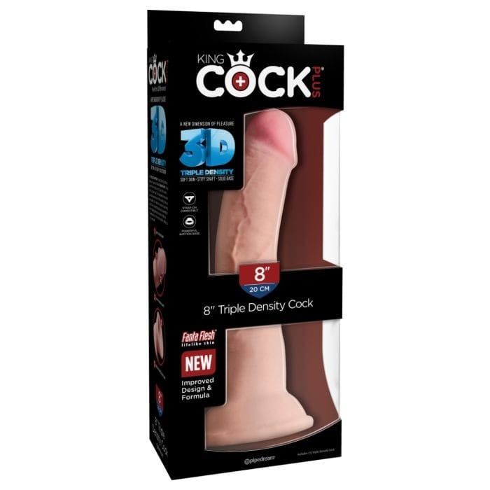 Pipedream - King Cock Plus - Triple Density Dildo with Suction Cup Base | 8 inches Pipedream - For Me To Love