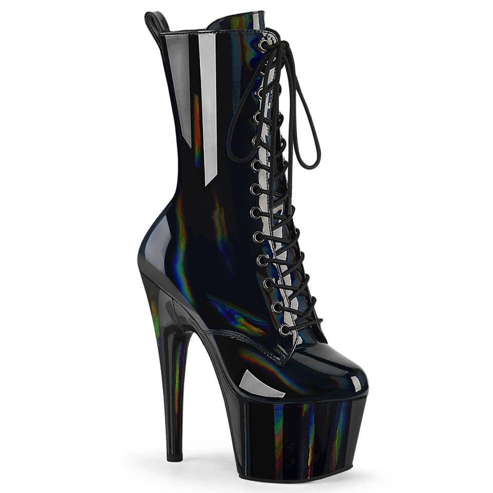 Pleaser - Adore 1040WR-HG Black Patent Ankle Boot with 7 inch Platform Heel | UK 2-11 Pleaser - For Me To Love