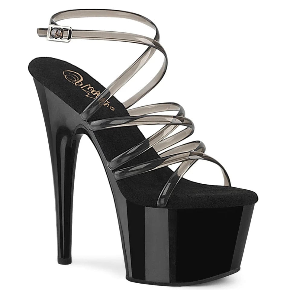 Pleaser - Adore 706 Black Strappy Platform Stilettos with 7 inch Heel | UK 2-9 Pleaser - For Me To Love