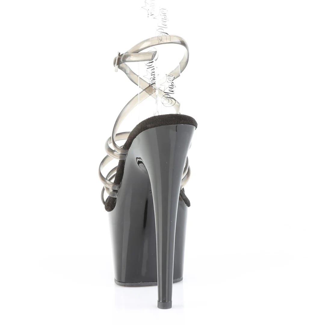 Pleaser - Adore 706 Black Strappy Platform Stilettos with 7 inch Heel | UK 2-9 Pleaser - For Me To Love