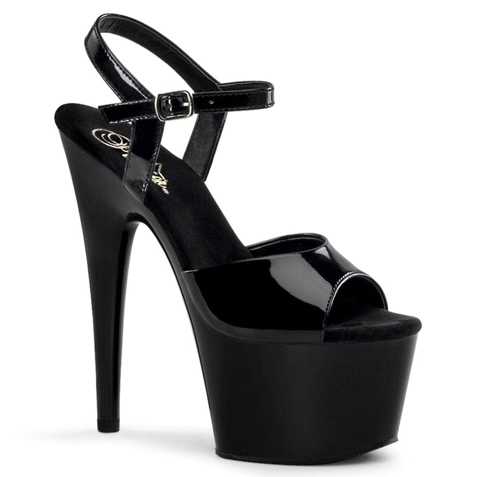 Pleaser - Adore 709 Black Platform Stilettos with 7 inch Heel | UK 2-11 Pleaser - For Me To Love