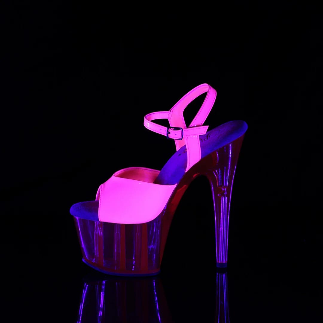 Pleaser - Adore 709UVT Hot Pink Platform Stilettos with 7 inch Heel | UK 2-9 Pleaser - For Me To Love