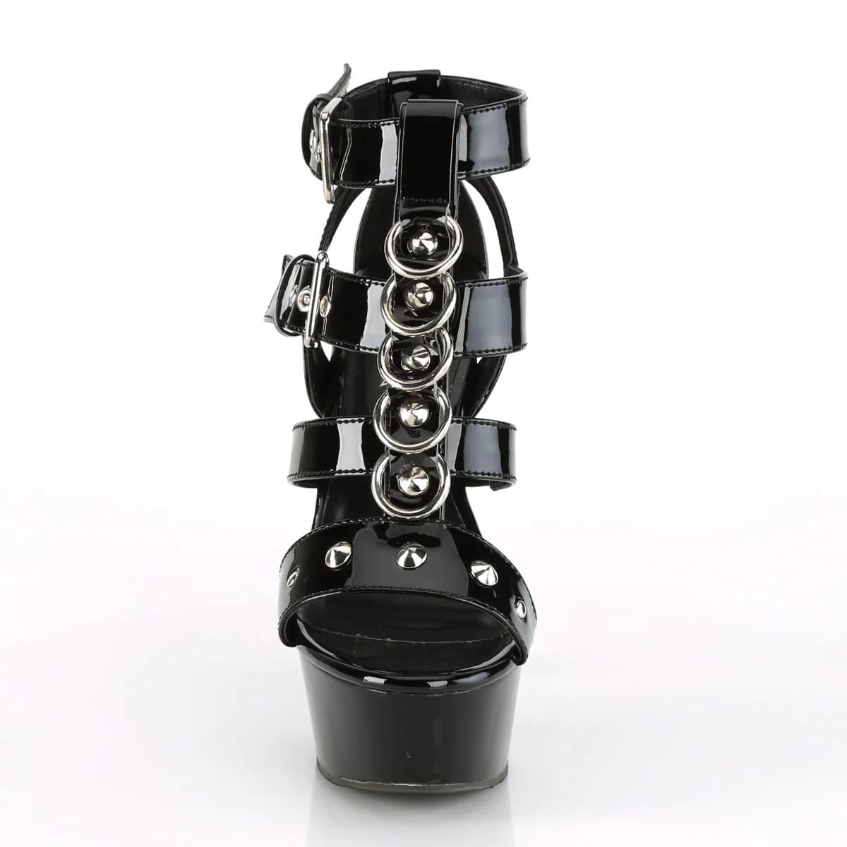 Pleaser - Delight 658 Black Patent Strappy Cage Style Platform Stiletto's with 6 inch Heel | UK 2-11 Pleaser - For Me To Love