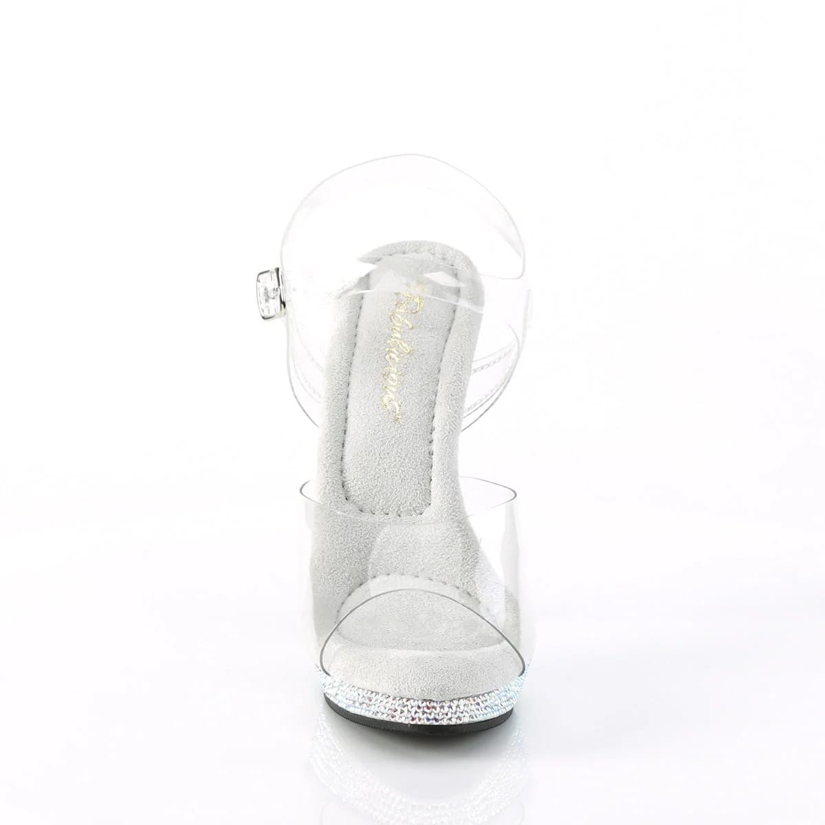 Pleaser - Fabulicious Lip 108DM Clear Platform Featuring Rhinestone Encrusted 5 inch Heel | UK 2-9 Pleaser - For Me To Love
