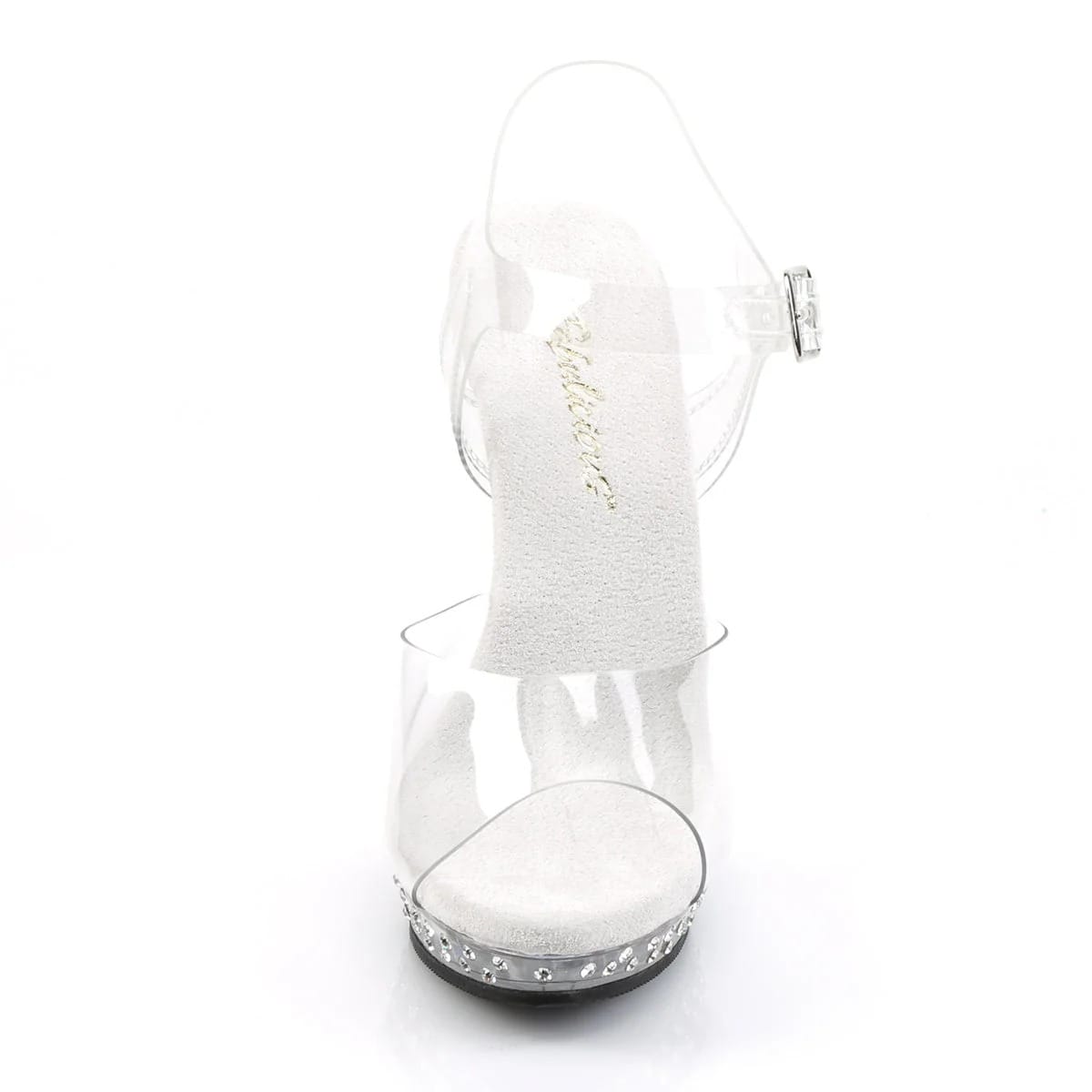 Pleaser - Fabulicious Lip 108SDT Clear Platform Featuring Rhinestone Studs with 5 inch Heel | UK 2-9 Pleaser - For Me To Love