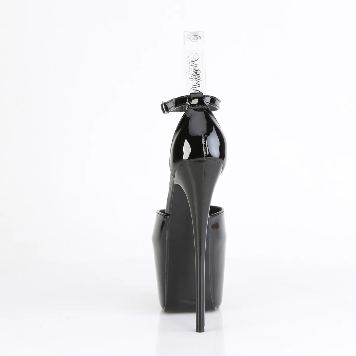 Pleaser - Jubilant 15 Black Patent Ankle Strap Stiletto with 7 inch Heel | UK 2-11 Pleaser - For Me To Love