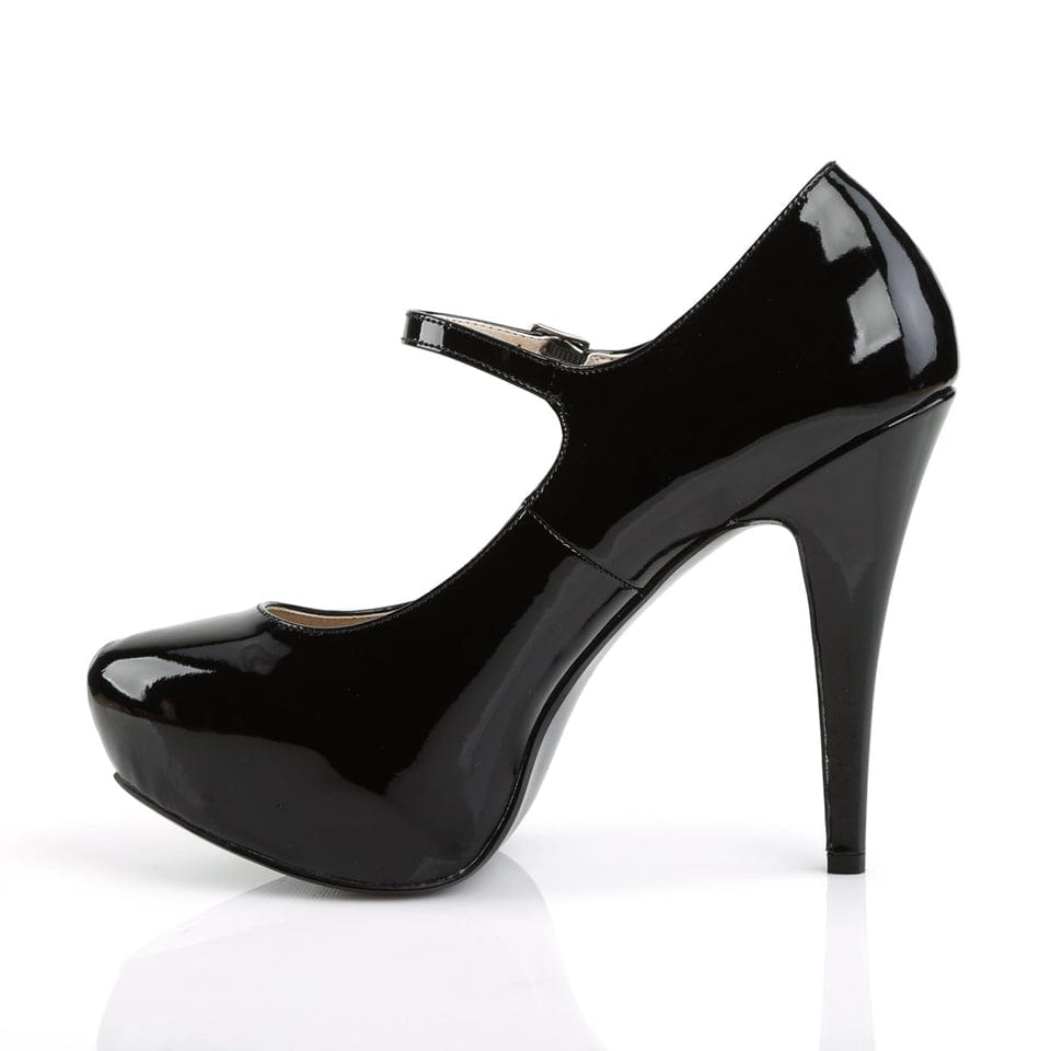 Pleaser - Pink Label Chloe 02 Black Maryjane Pumps with 5.25 inch Heel | UK 6-13 Pleaser - For Me To Love