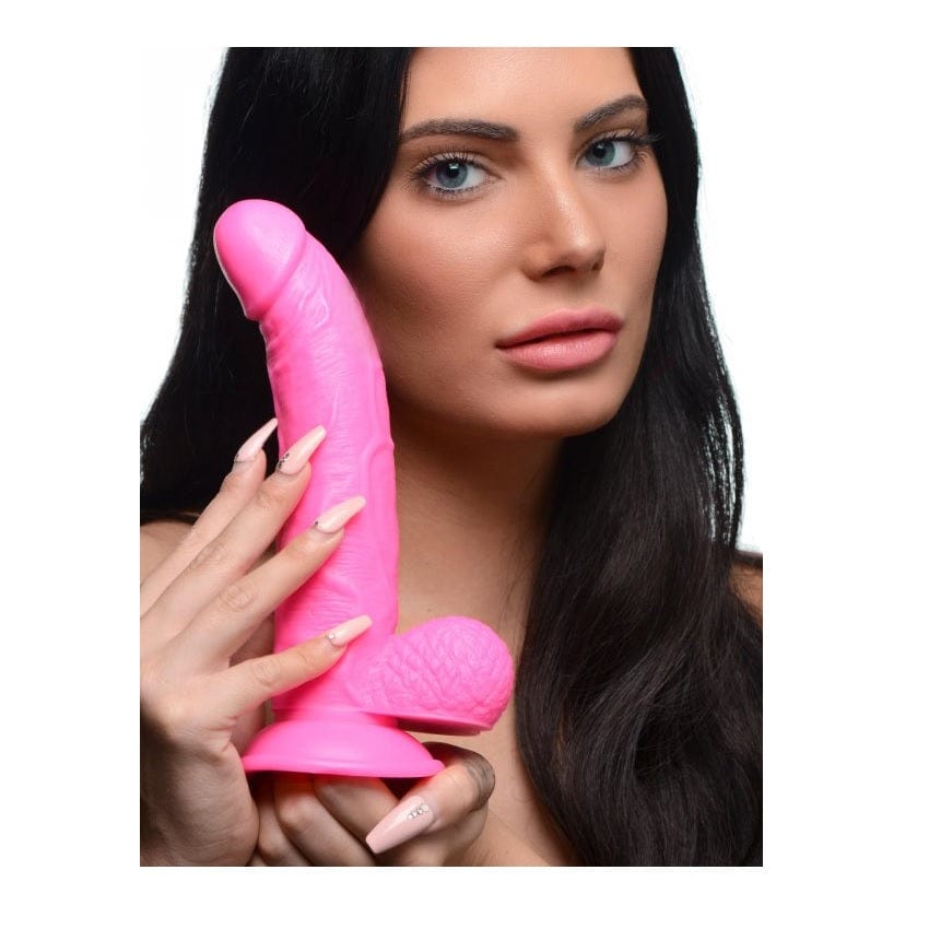 Pop Peckers - Pink Suction Cup Dildo With Balls | 7.5 inches Pop Peckers - For Me To Love