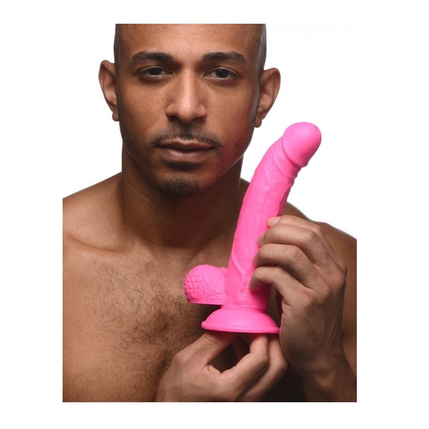 Pop Peckers - Pink Suction Cup Dildo With Balls | 7.5 inches Pop Peckers - For Me To Love