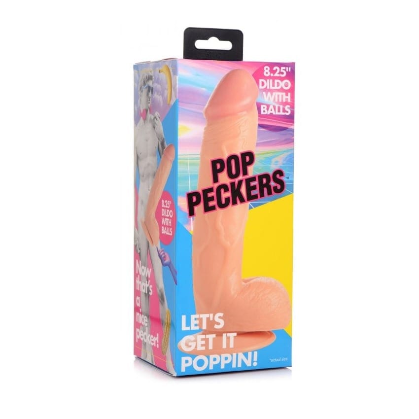 Pop Peckers - Suction Cup Dildo With Balls | 8.25 inches Pop Peckers - For Me To Love