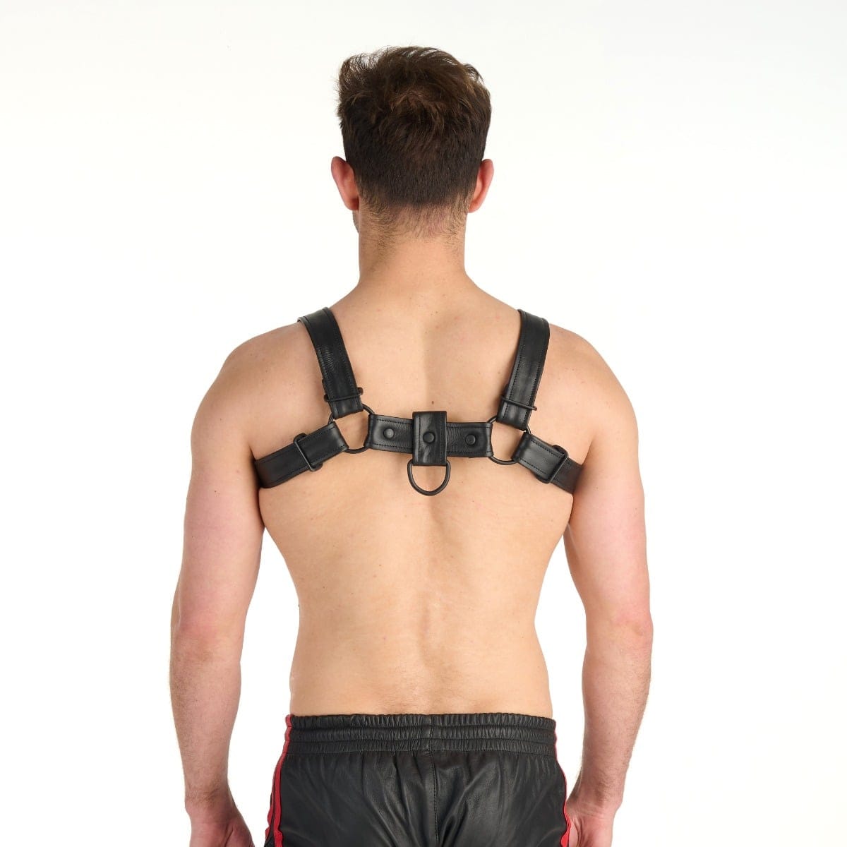 Prowler RED - Adjustable Black Bull Harness with Metal Fittings – Premium Leather Harness for Men | 5 Sizes Prowler Red - For Me To Love