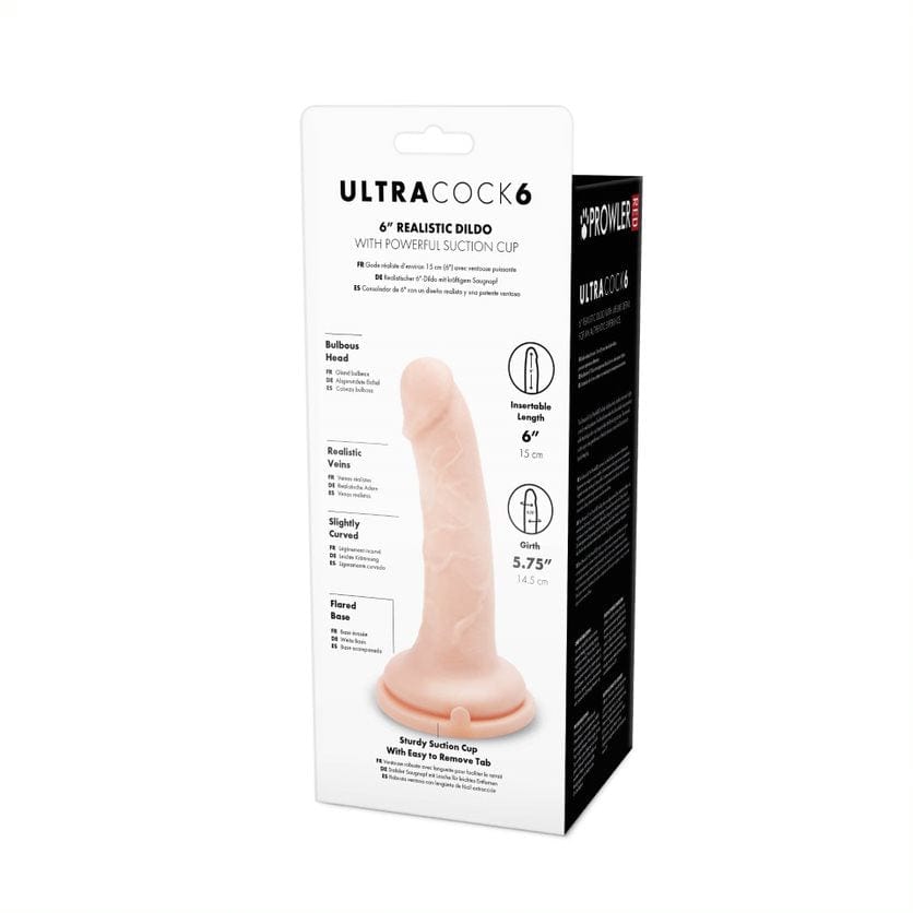Prowler RED - Ultra Cock with Suction Cup Base | 6 inches Prowler Red - For Me To Love