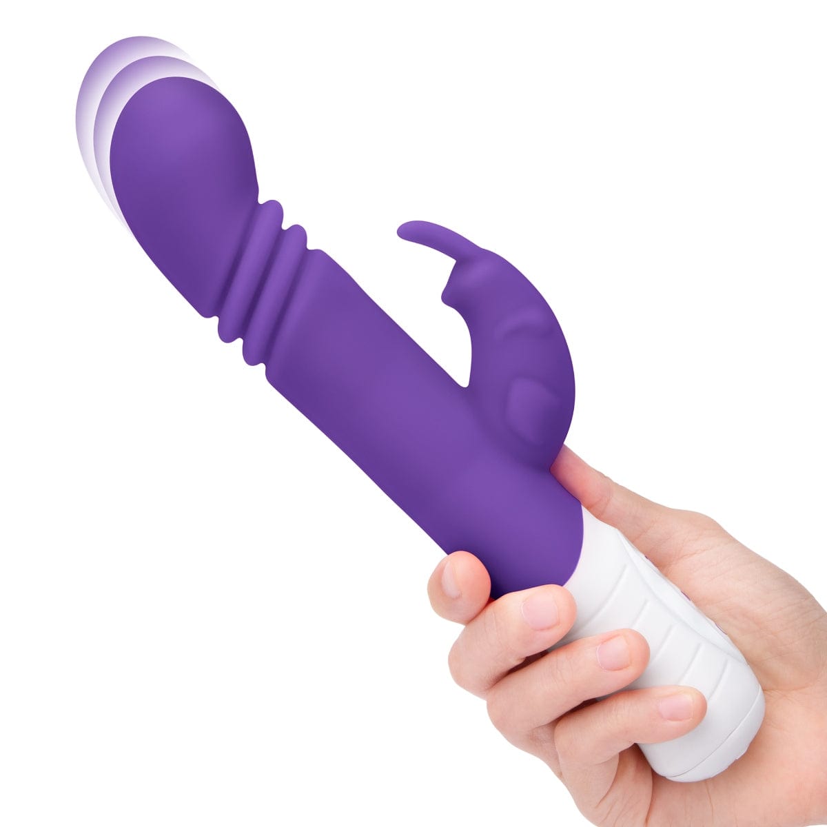 Rabbit Essentials - Rechargeable Slim Shaft thrusting G Spot Rabbit Vibrator | Purple Rabbit Essentials - For Me To Love