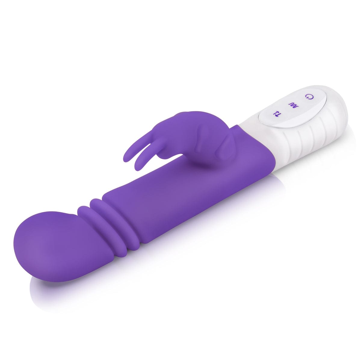 Rabbit Essentials - Rechargeable Slim Shaft thrusting G Spot Rabbit Vibrator | Purple Rabbit Essentials - For Me To Love