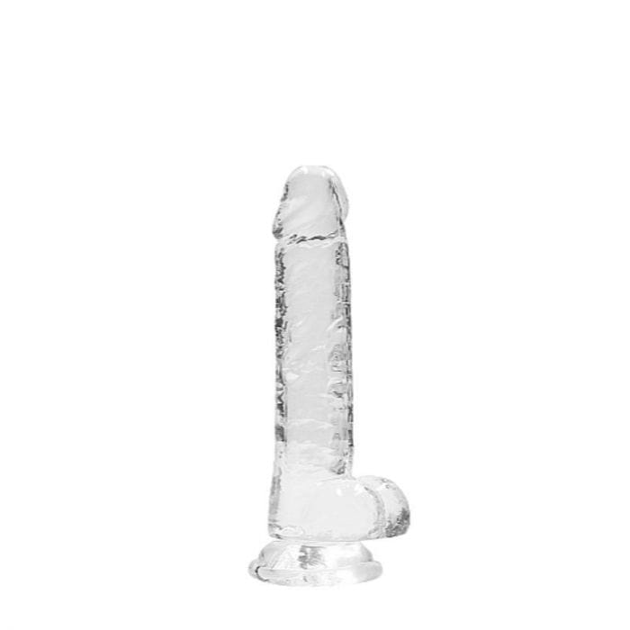 Real Rock - Crystal Clear Realistic Suction Cup Dildo With Balls | 7 inches Real Rock - For Me To Love