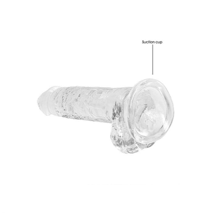 Real Rock - Crystal Clear Realistic Suction Cup Dildo With Balls | 7 inches Real Rock - For Me To Love