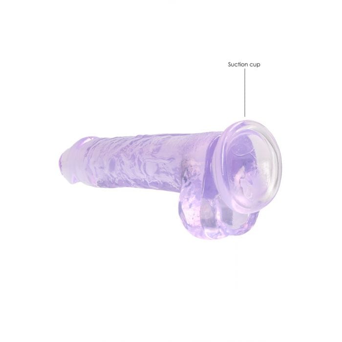 Real Rock - Crystal Clear Realistic Suction Cup Dildo With Balls | 8 inches Real Rock - For Me To Love