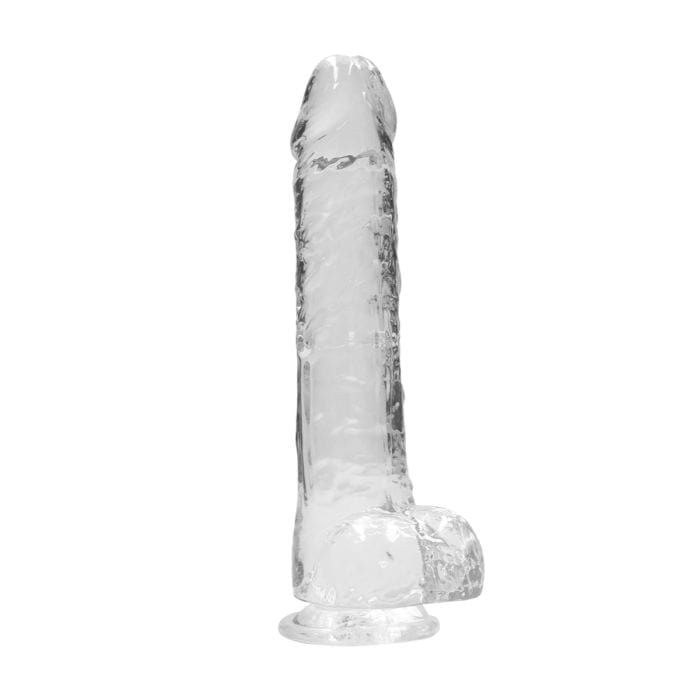 Real Rock - Crystal Clear Realistic Suction Cup Dildo With Balls | 9 inches Real Rock - For Me To Love