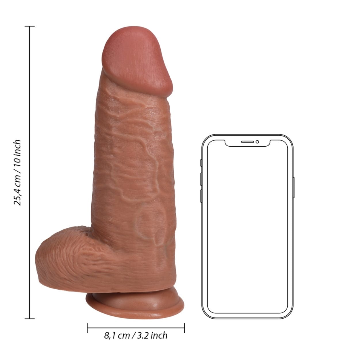 Real Rock - Extra Thick Dildo with Suction Cup Base | 10 inches Real Rock - For Me To Love