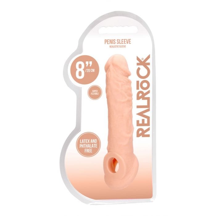 Real Rock - Penis Sleeve | 8" (Flesh) Real Rock - For Me To Love