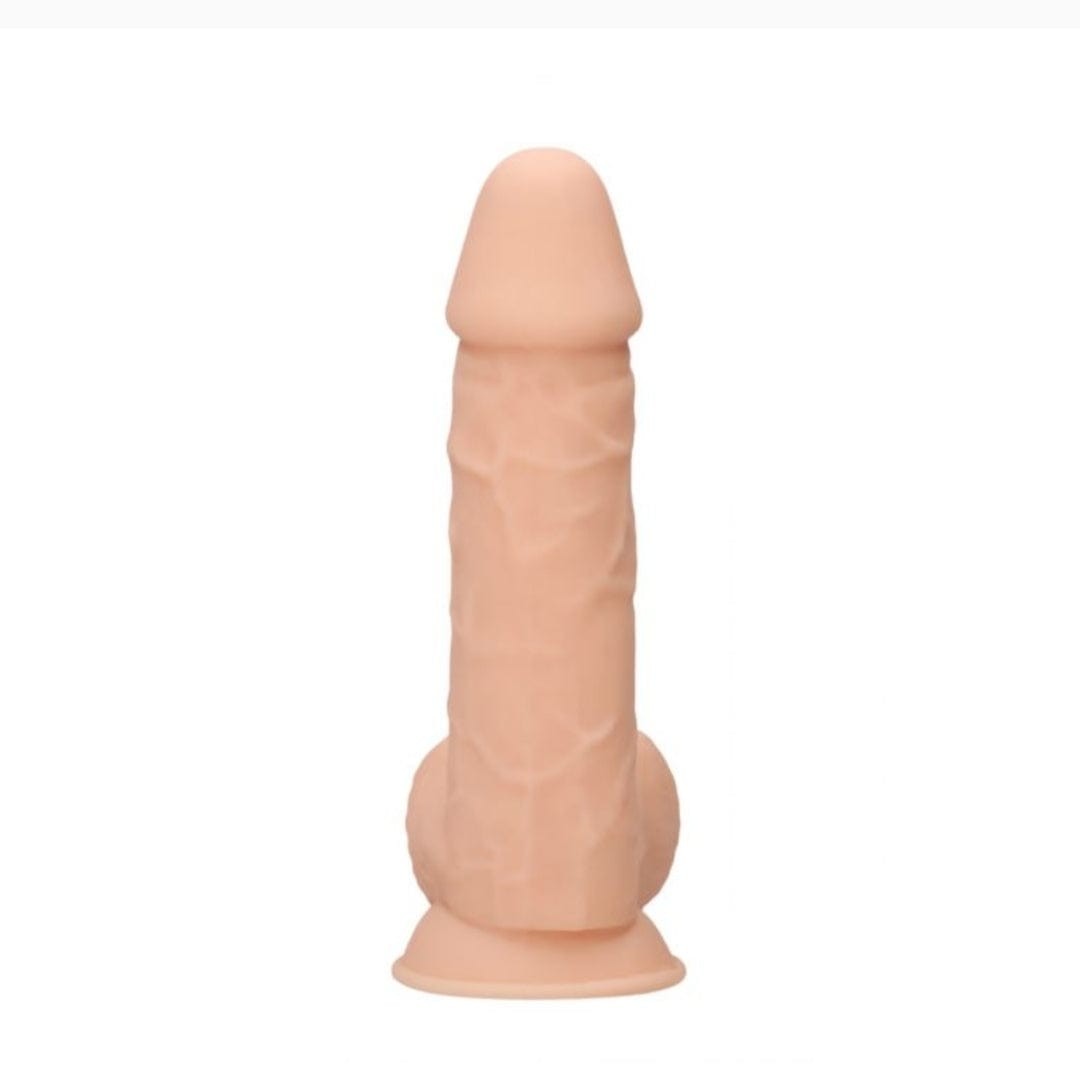 Real Rock Real Rock Silicone Dildo With Balls 8.5" (Flesh)