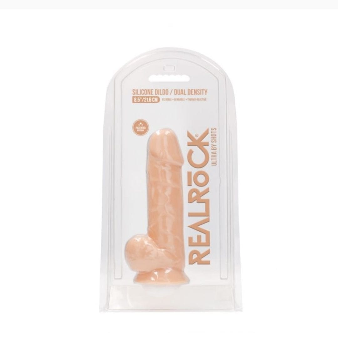 Real Rock Silicone Dildo With Balls 8.5" (Flesh) Real Rock - For Me To Love