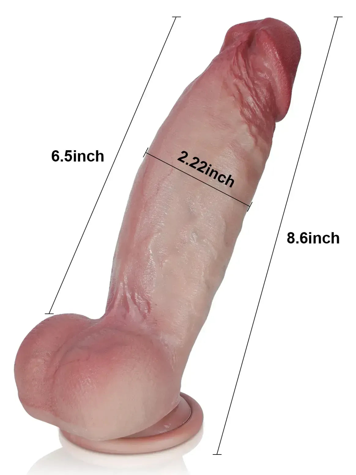 RealDick - Kimi Realistic Soft Flesh Like Thick Dildo with Suction Cup Base | 8.6 inches Realdick - For Me To Love