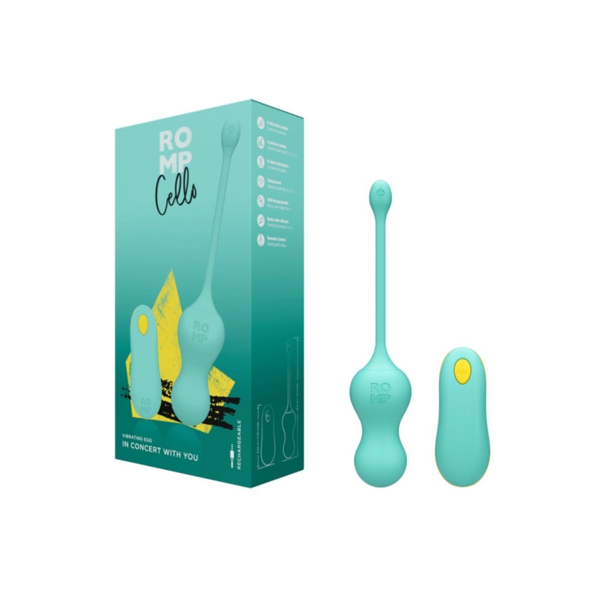 Romp Cello - Multi Function Remote Controlled G-Spot Vibrator | USB Rechargeable Romp - For Me To Love