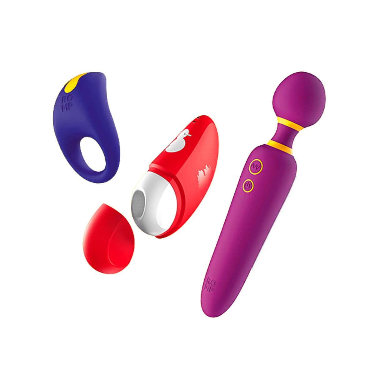 ROMP - Pleasure Sex Toy Kit | Massage wand - Clit suction vibe - Vibe cock ring Romp - For Me To Love