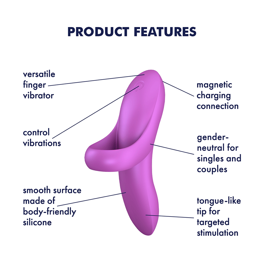 Satisfyer - Bold Lover Finger Vibe - Dark Pink Satisfyer - For Me To Love