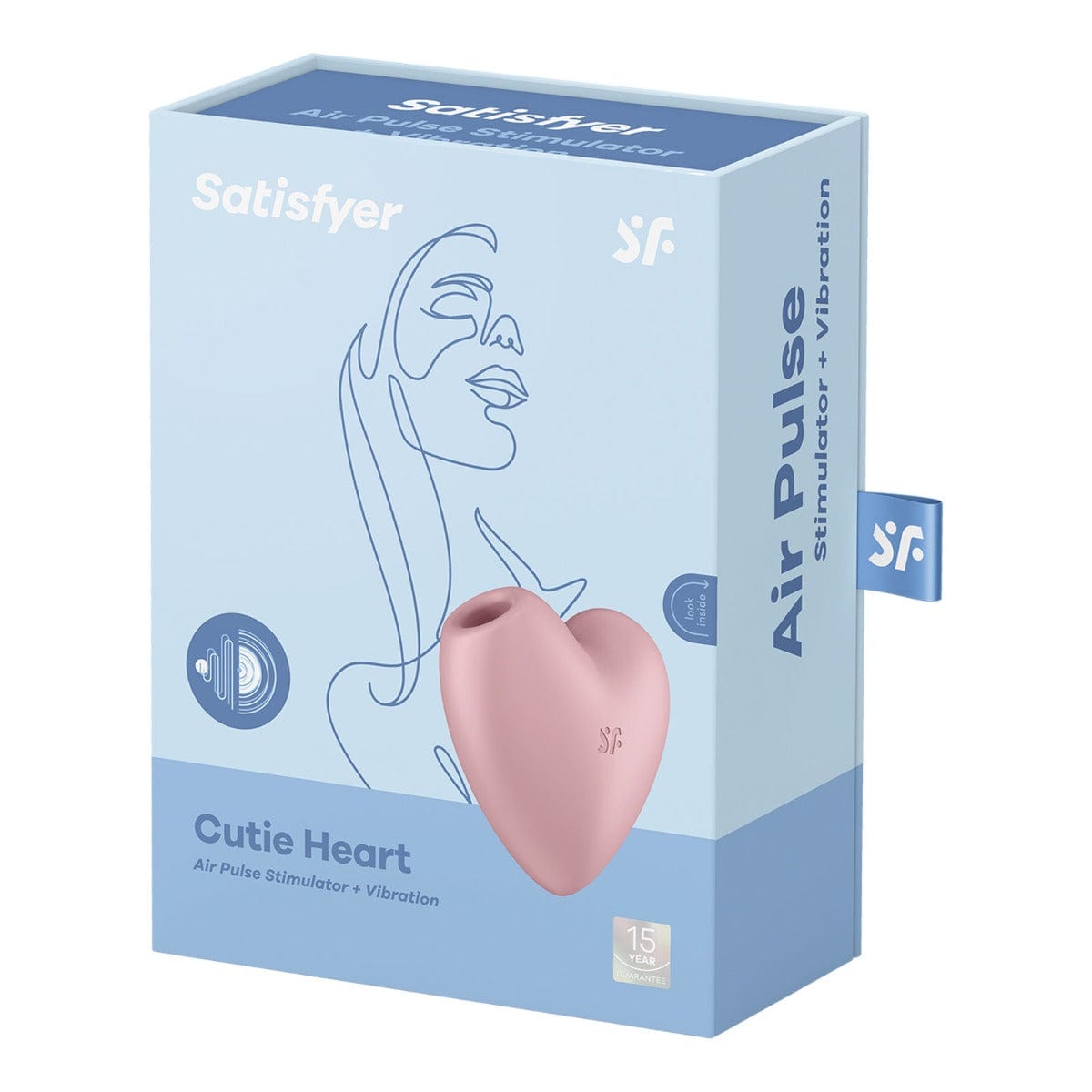 Satisfyer Cutie Heart Double Air Pulse Vibrator Light Red Satisfyer - For Me To Love