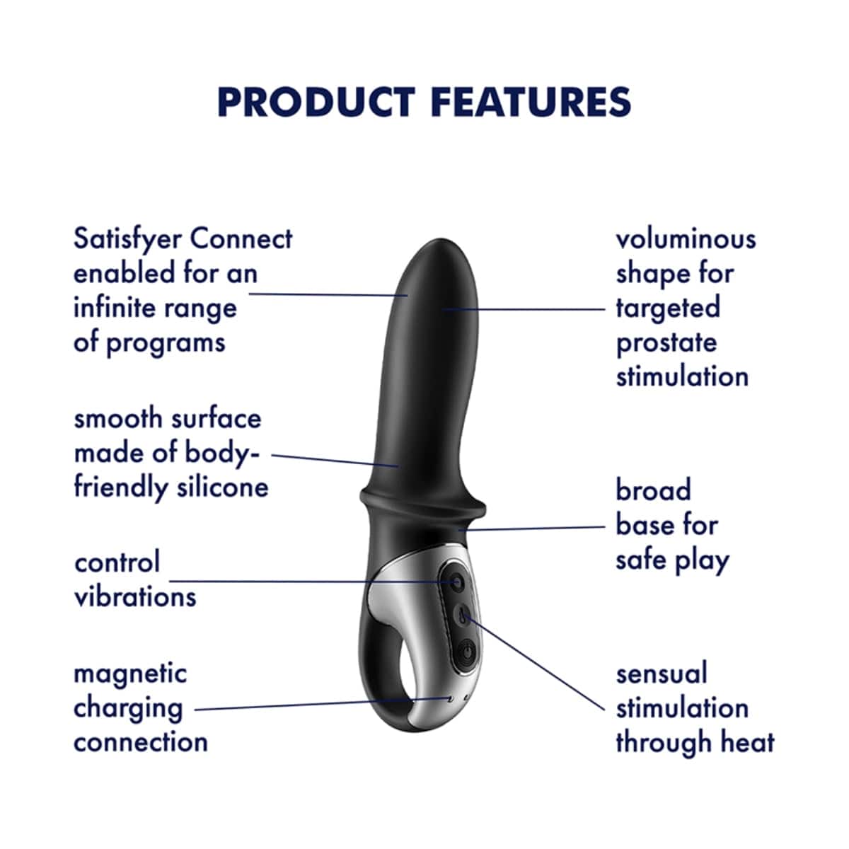 Satisfyer Hot Passion Anal Vibrator Black Satisfyer - For Me To Love