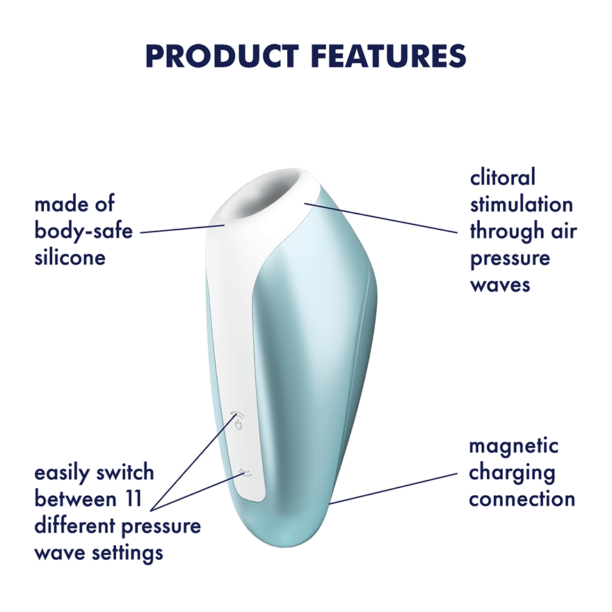 Satisfyer Love Breeze Air-Pulse Clitoris Stimulator Ice Blue - USB Rechargeable Satisfyer - For Me To Love