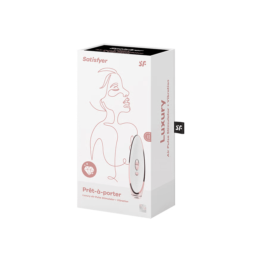 Satisfyer - Luxury Pret-a-porter Air-Pulse Clitoral Stimulator | White/Rose Gold Satisfyer - For Me To Love