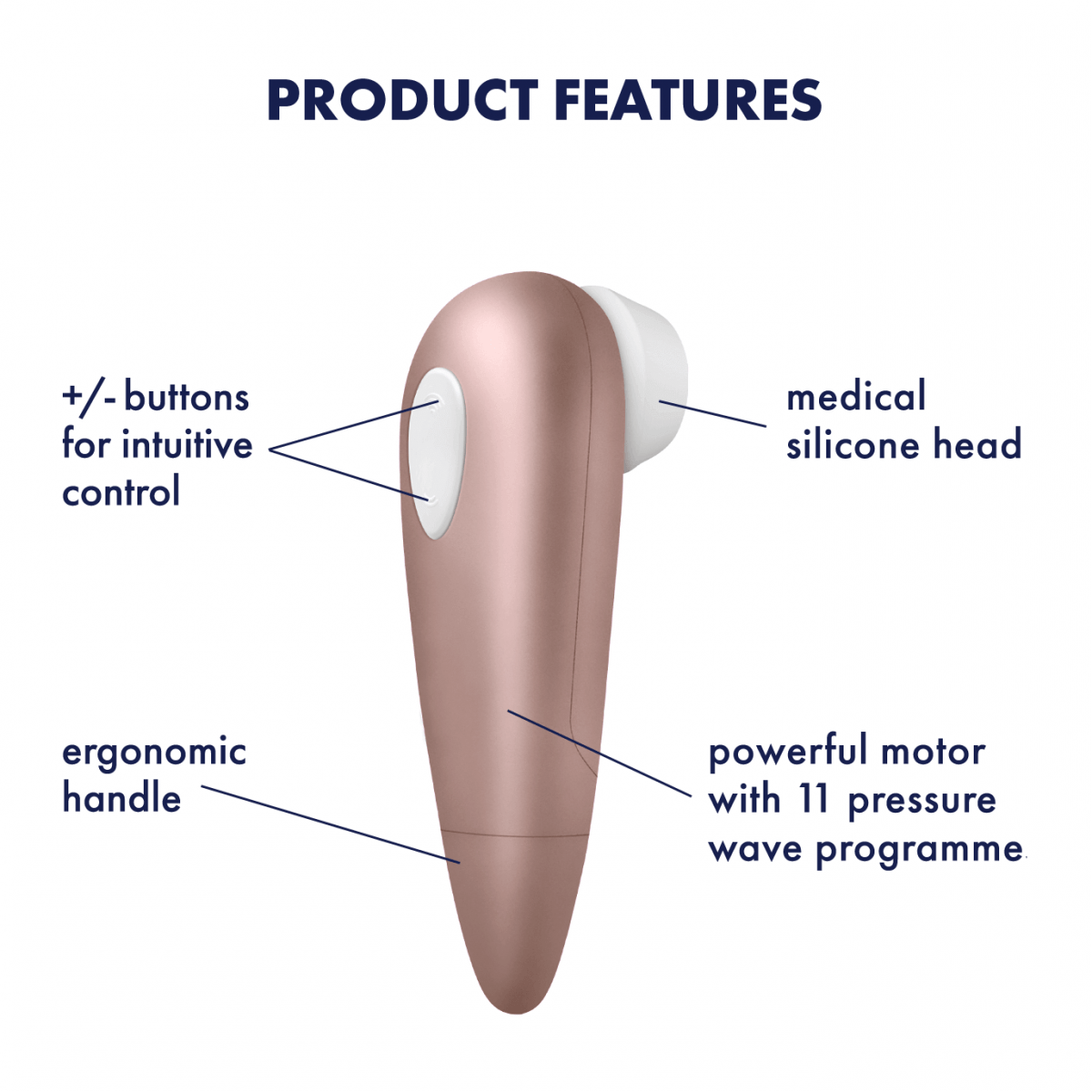 Satisfyer - Number 1 Next Generation Clitoral Suction Vibrator | Rose Gold Satisfyer - For Me To Love