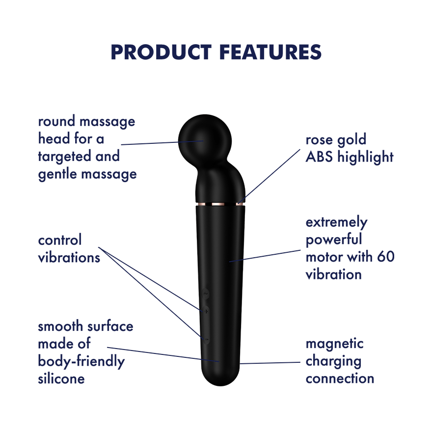 Satisfyer - Planet Wand-er Black + Rose Gold Body Massage Wand | USB Rechargeable Satisfyer - For Me To Love