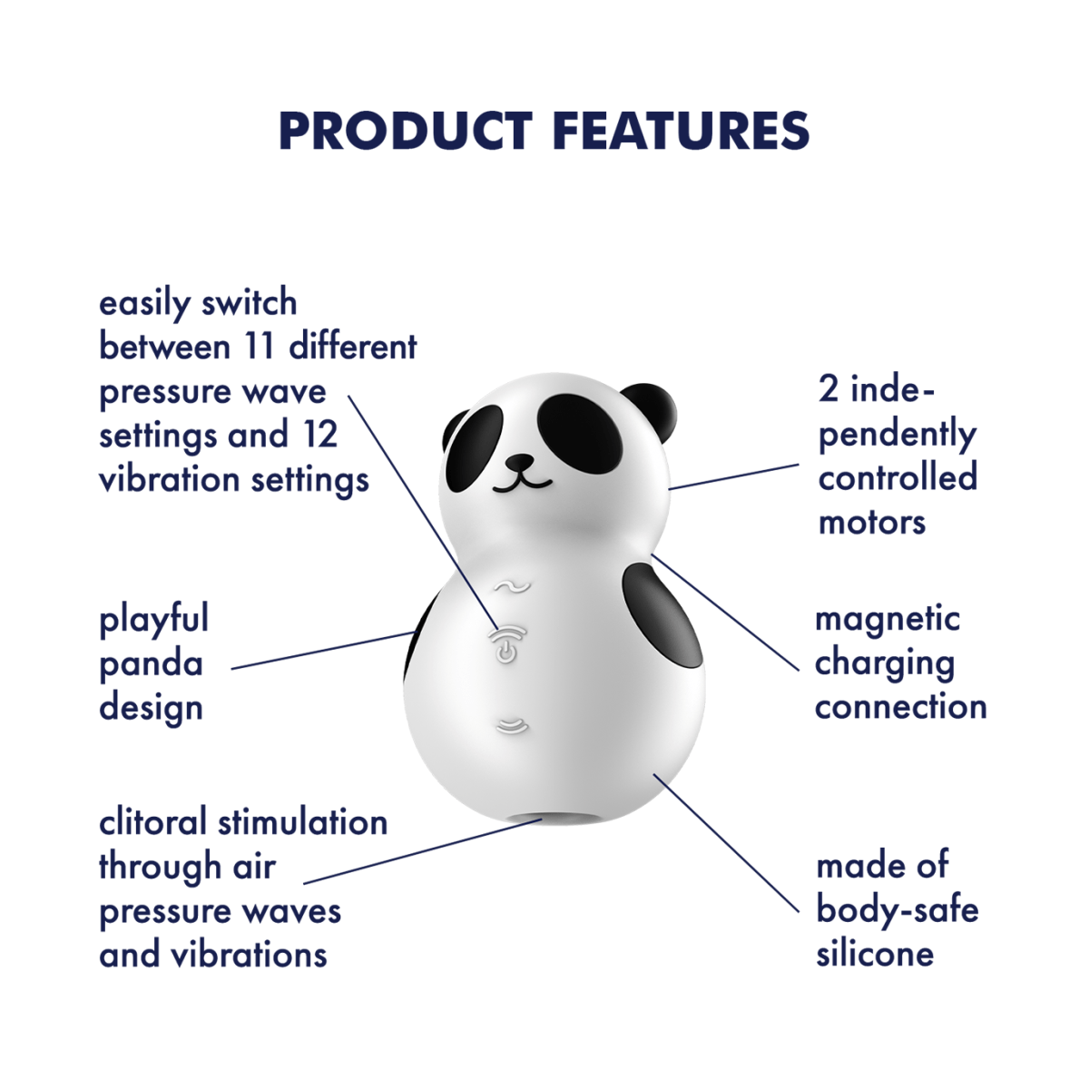 Satisfyer - Pocket Panda - Clitoral Vibe with Air Pulse Technology | USB Rechargeable Satisfyer - For Me To Love