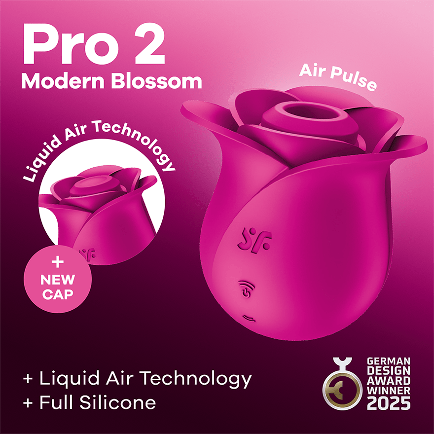 Satisfyer - Pro 2 Modern Blossom Rose Suction Vibe with Liquid Air Pulse Technology Satisfyer - For Me To Love