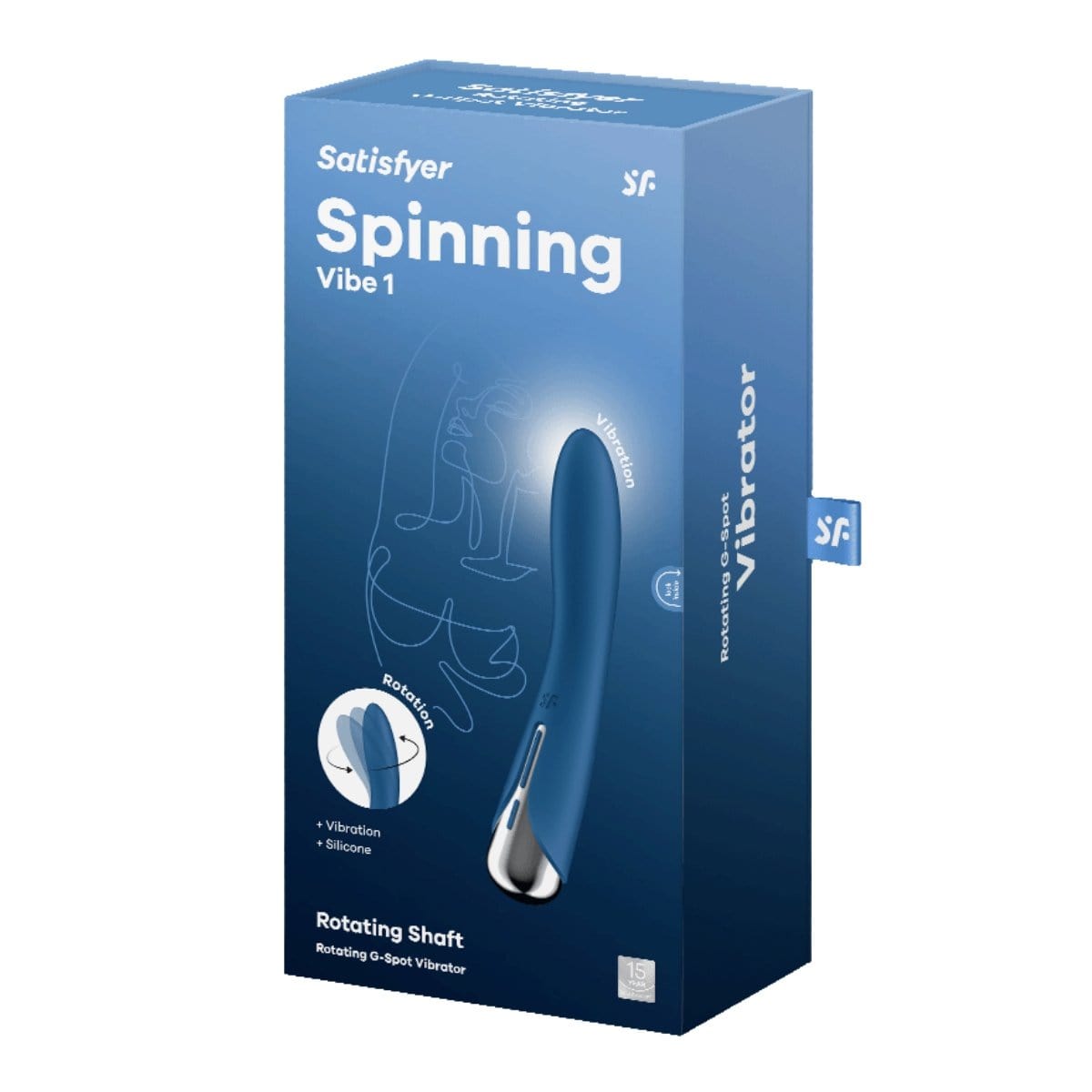 Satisfyer - Spinning Vibe 1 Rotating G-Spot Vibrator | Choice of 2 Colours Blue Satisfyer - For Me To Love