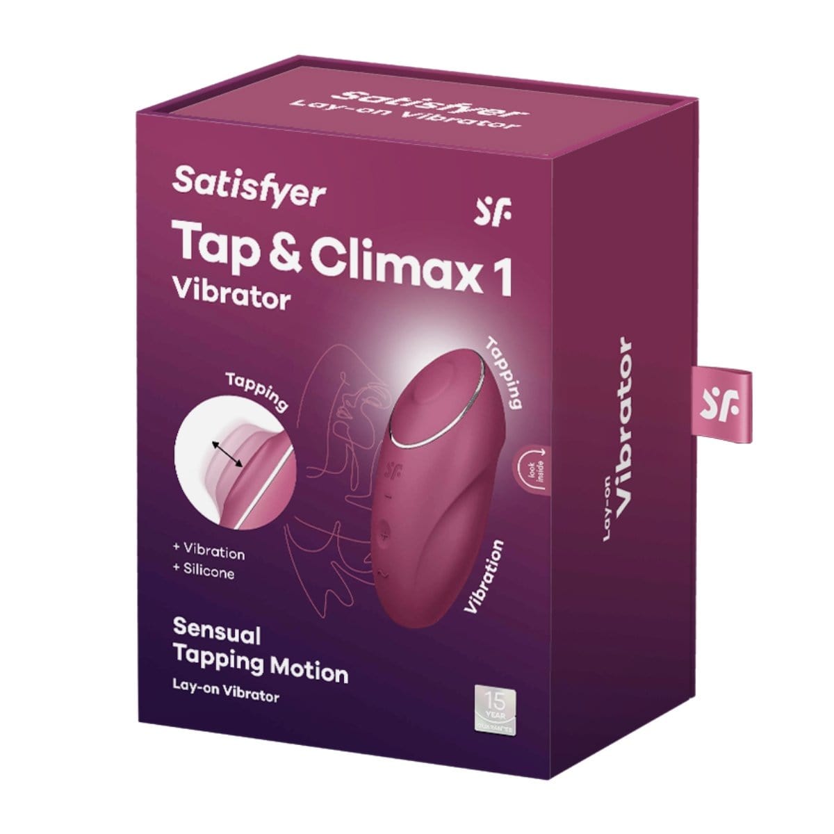 Satisfyer - Tap & Climax 1 Intense Clitoral Vibrator | Choice of 3 colours Red Satisfyer - For Me To Love