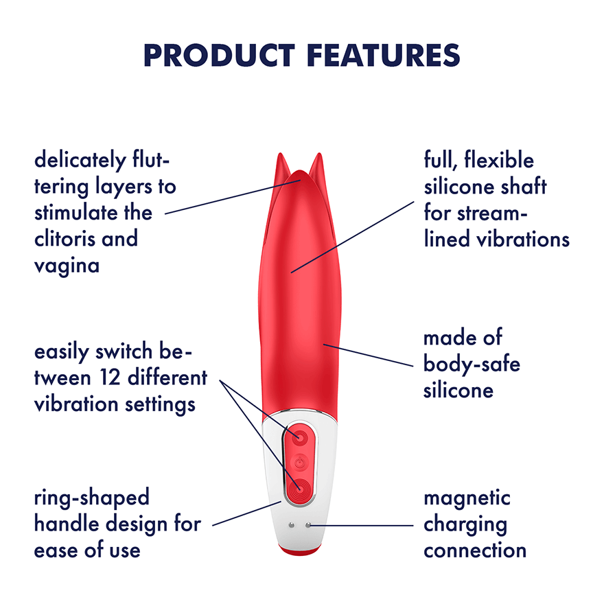 SATISFYER VIBES POWER FLOWER - 12 FUNCTION USB RECHARGEABLE Satisfyer - For Me To Love