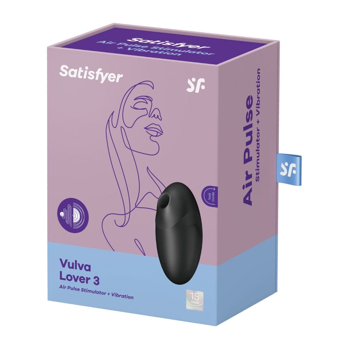 Satisfyer - Vulva Lover 3 black, Air Pulse Clitoral Vibrator | USB Rechargeable Satisfyer - For Me To Love