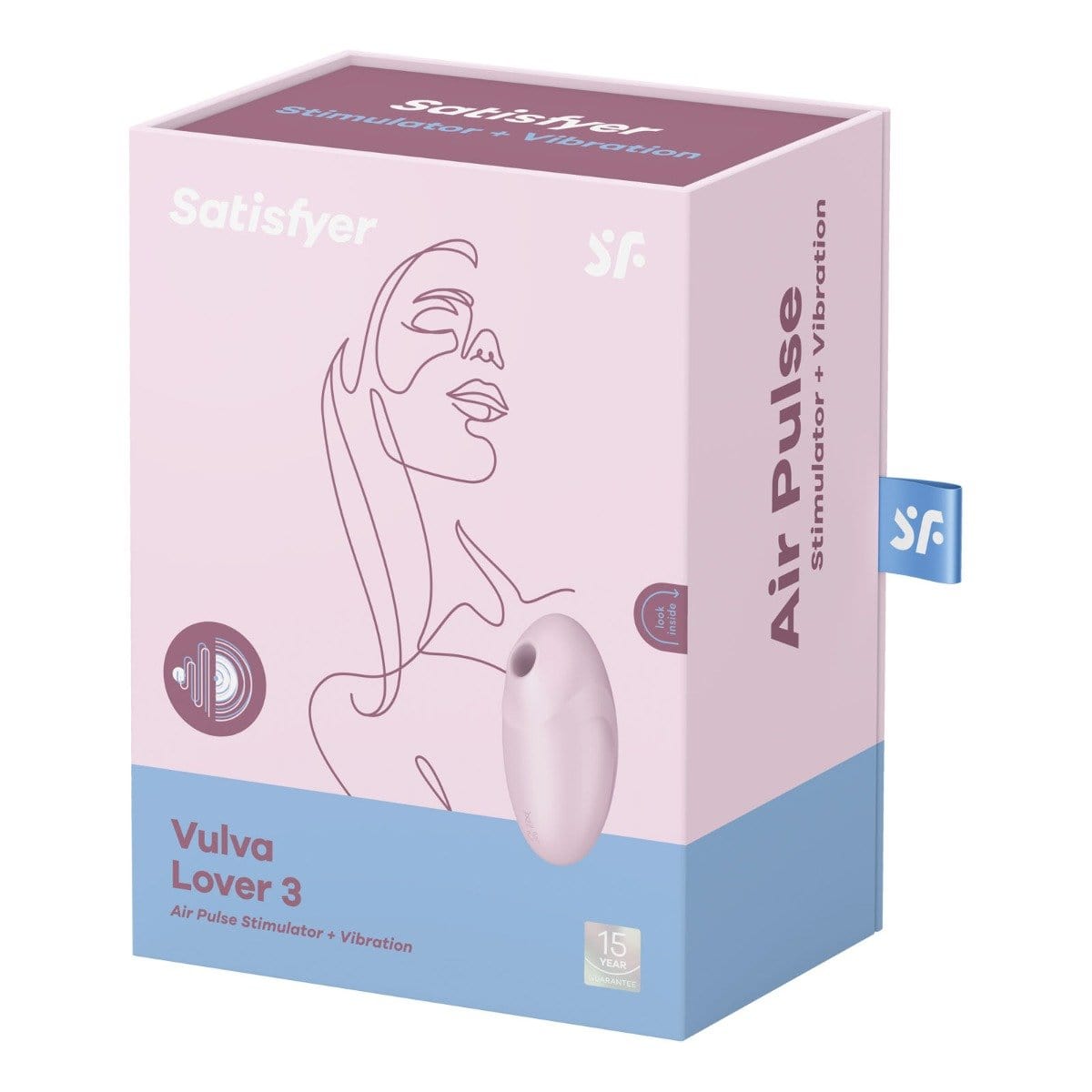 Satisfyer - Vulva Lover 3 Pink, Air Pulse Clitoral Vibrator | USB Rechargeable Satisfyer - For Me To Love