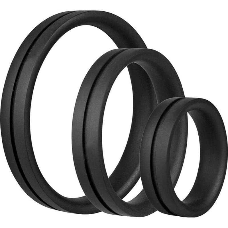 Screaming O - RingO Pro Cock Rings x3 Sizes for 3 Sensations | Black Screaming O - For Me To Love